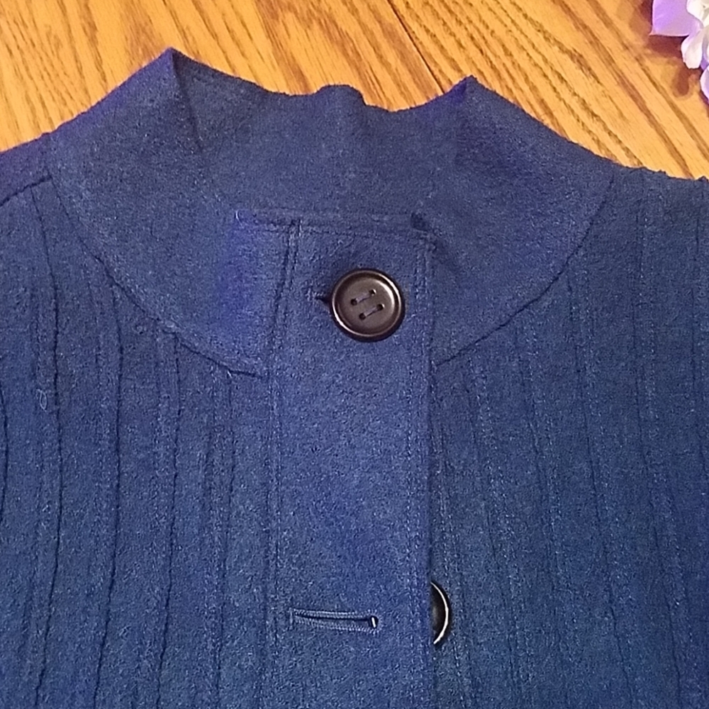 Relativity Button Down Deep Blue Jacket - 16W - Picture 5 of 5